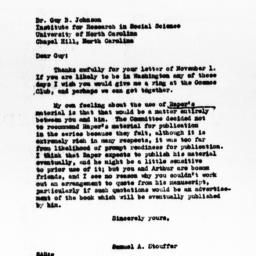 Letter from Samuel A. Stouf...