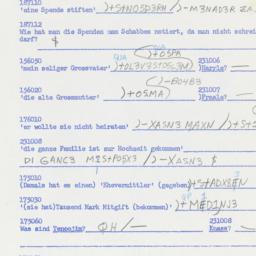 Western questionnaire, answ...