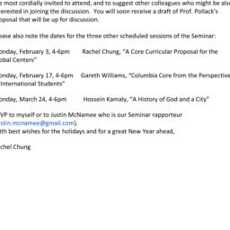 Announcements, 2014-02-03. ...