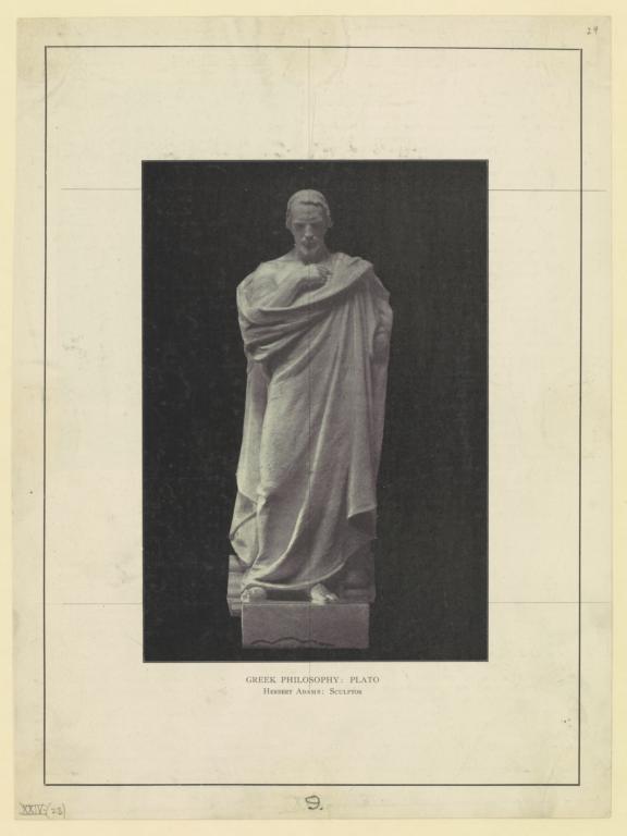 Greek philosophy: Plato. Herbert Adams: sculptor