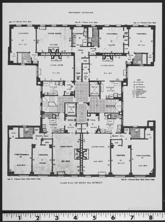 Floor Plan 26 West 9th Street Columbia Digital Library