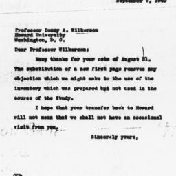 Letter from Charles Dollard...