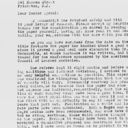 Letter from W. Montague Cob...