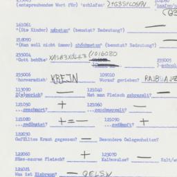 Western questionnaire, answ...
