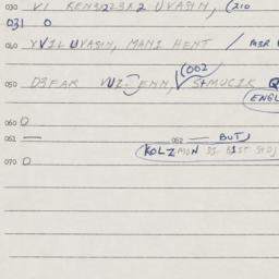 Eastern questionnaire, answ...