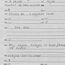 Eastern questionnaire, answ...