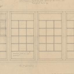 Ceiling light section, elev...