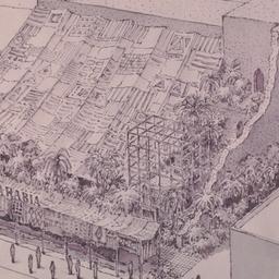 Aerial perspective drawing.