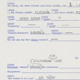 Western questionnaire, answ...