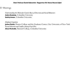 Schedule, Integrative Study...