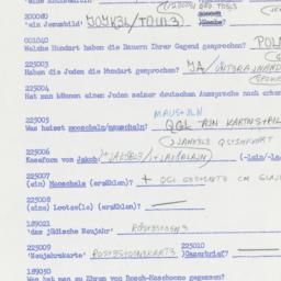 Western questionnaire, answ...