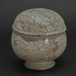 Rice Bowl with Lid Depictin...