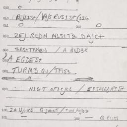 Eastern questionnaire, answ...