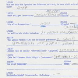 Western questionnaire, answ...