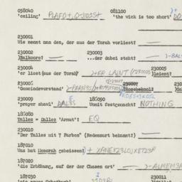 Western questionnaire, answ...