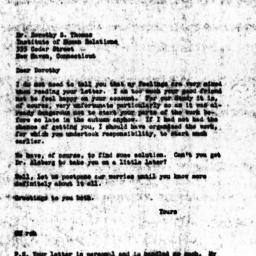 Letter from Gunnar Myrdal t...