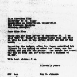 Letter from Guy B. Johnson ...