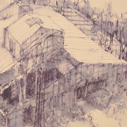 Aerial perspective drawing.