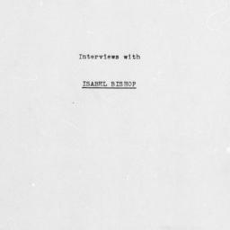 Reminiscences of Isabel Bis...