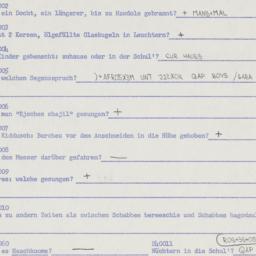 Western questionnaire, answ...
