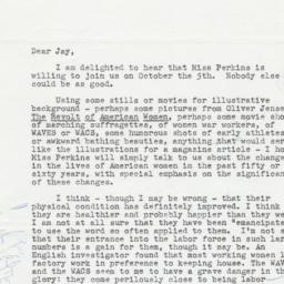 Letter from Bergen Evans to...