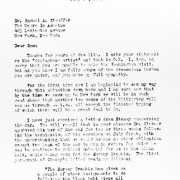 Letter from Ralph J. Bunche...