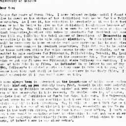 Letter from Ralph J. Bunche...