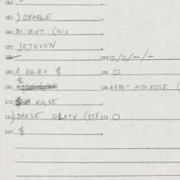 Eastern questionnaire, answ...