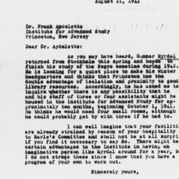 Letter from Charles Dollard...