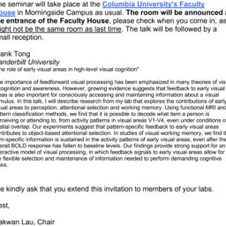 Announcements, 2013-11-01. ...