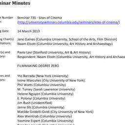 Minutes, 2013-03-14. Sites ...