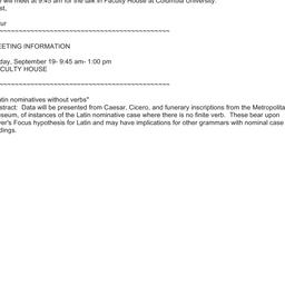 Announcements, 2014-09-19. ...
