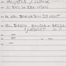 Eastern questionnaire, answ...