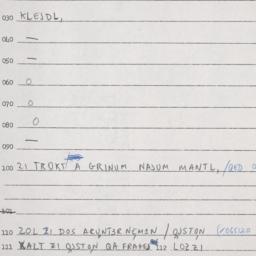 Eastern questionnaire, answ...