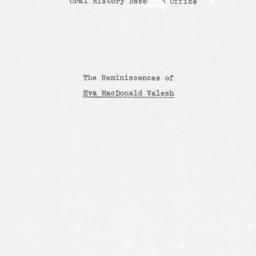 Reminiscences of Eva MacDon...