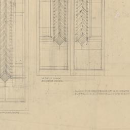 Bookcase door glass details