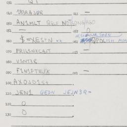 Eastern questionnaire, answ...