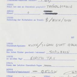 Western questionnaire, answ...
