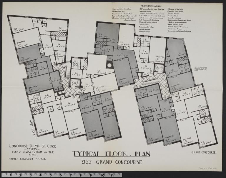2155 Grand Concourse, Typical Floor Plan Columbia