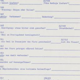 Western questionnaire, answ...