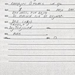 Eastern questionnaire, answ...