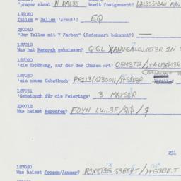 Western questionnaire, answ...