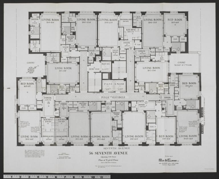 56 Seventh Avenue, Plan Of Typical Floor The New York