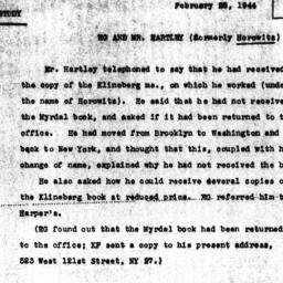 Memorandum from Eliza Gaylo...