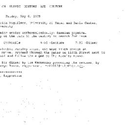 Announcements, 2005-05-06. ...