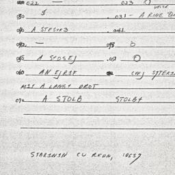 Eastern questionnaire, answ...