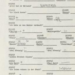 Western questionnaire, answ...