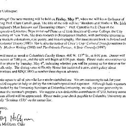 Announcements, 2004-05-07. ...