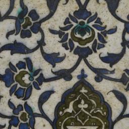 Tile with Floral Design