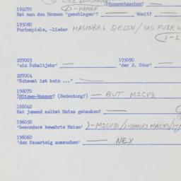 Western questionnaire, answ...